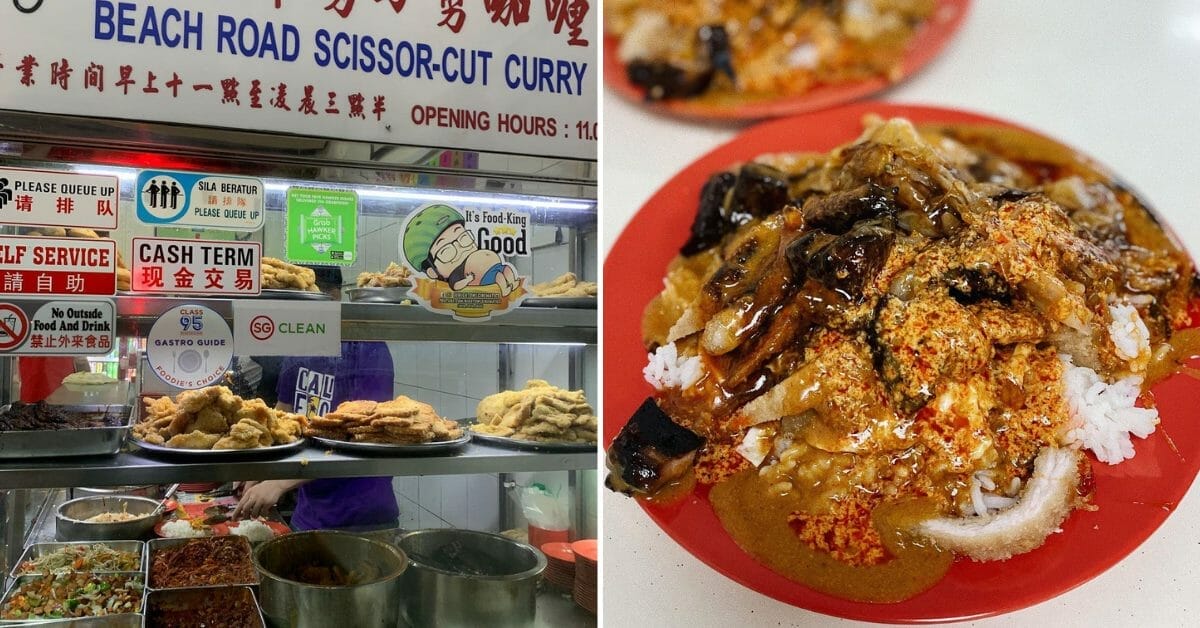 Beach Road Scissor-Cut Serving One Of The Best Curry Rice in S'pore! - Singapore Foodie