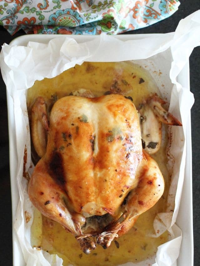 parchment baked chicken - Bottom Left of the Mitten