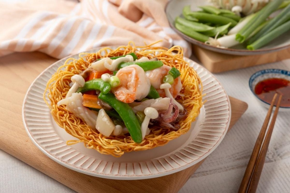 Pan Fried Noodle Seafood Delight