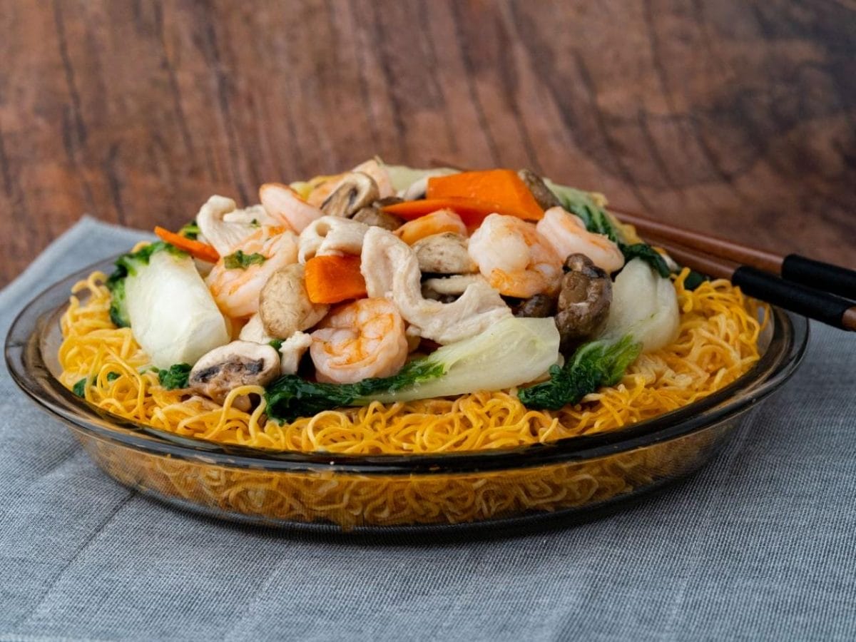 Pan Fried Noodle Seafood Delight
